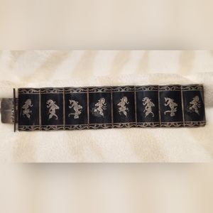 Antique Persian Sterling Silver Ridgid Bracelet